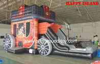 China Corrediça inflável do leão-de-chácara das crianças do tema do carro com PVC de 0.55mm para o parque de diversões RQL-00304 distribuidor 