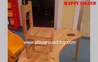 Mobília da sala de aula do jardim de infância da folhosa, as cadeiras das crianças de madeira contínuas para venda