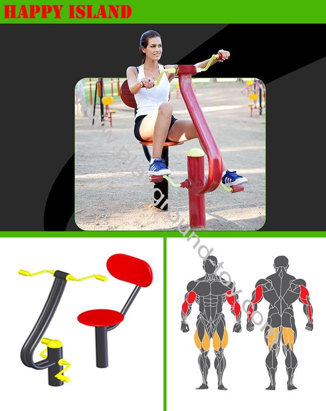 Instrutor exterior do corpo do equipamento do Gym do ar livre da bicicleta de Seat para a arte do exercício