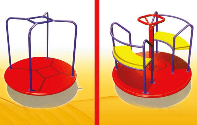 Balancê plástica do equipamento redondo de aço do campo de jogos da balancê para crianças