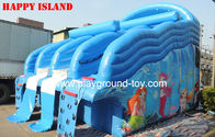 China Corrediça de água inflável das crianças azuis com o pano de Oxford e o PVC que revestem RQL-00204 distribuidor 