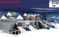 Equipamento interno do campo de jogos do tema do castelo da neve para o grande parque recreacional do anúncio publicitário das crianças para venda